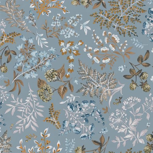 Erismann Abode Cottage Duck Egg Wallpaper 05552-43