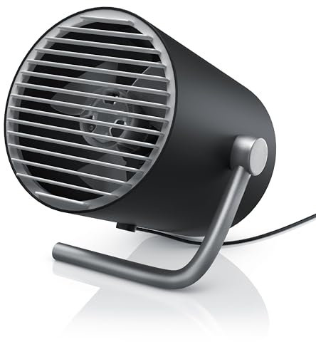 CSL - USB-Tischventilator, USB Ventilator, Mini-Ventilator mit 2 Geschwindigkeiten, 30° neigbar, energiesparend (1W), leiser Tischventilator für Büro