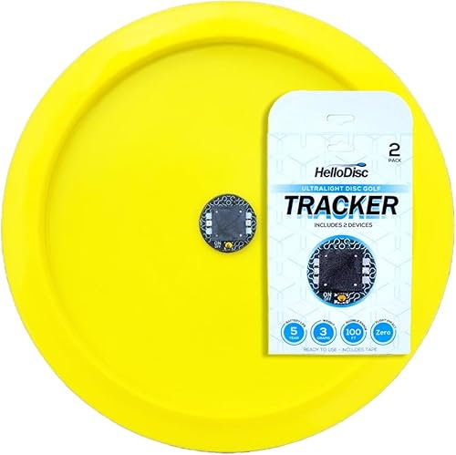HelloDisc Disc Golf Tracker - 2 Pack - Ultralight Disc Locator - Find Lost Discs - Essential Disc Golf Accessories [White]