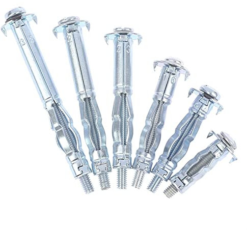 Selbstbohrende Ankerschrauben, Ankerbolzen, Spreizbolzen, 10 Stück, M4-Metallankerset für Hohlwände, Gipskartonplatten, Trockenbau-Hohlraumdübel, Dübel für Decken-Spreizschrauben, Gips(4x60)