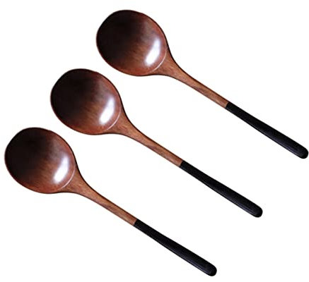 ABOOFAN 3pièces Lot De Cuillères à Soupe Écologique Ustensiles De Cuisine Pour Servir Nourriture Pour Maison