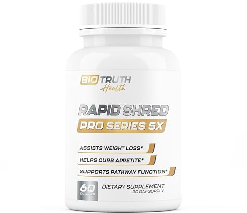 Nutrimend IQ Rapid Shred Pro Series 5X | Supports GLP-1 Pathway Function | Weight Loss Pills for Women & Fat Burner for Men + Appetite Suppressant Supplement | 3rd Party Tested Formula - 60 Capsules