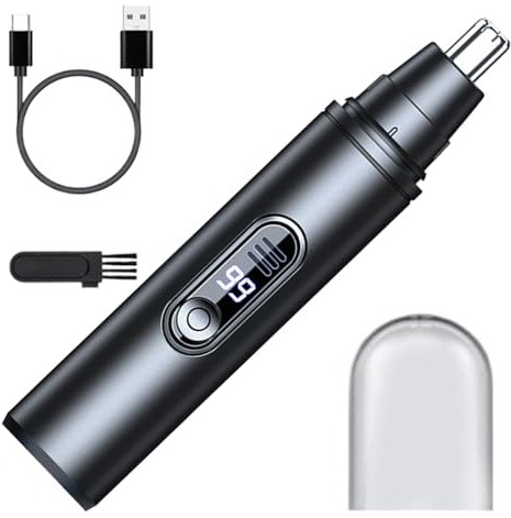 Renchey Épilateur à Poils de Nez - Tondeuse Nez USB Rechargeable | Format Poche Silencieux Avec Brosse Nettoyage Pour Maison Salon Voyage Hommes Femmes Adultes Adolescents