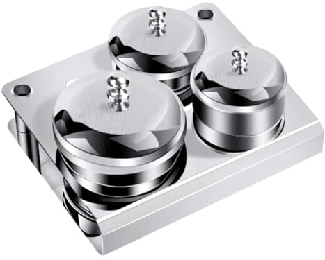 SOLUSTRE Pots en Acier Inoxydable Argenté pour Usage Personnel ou Salon de Manucure avec Couvercles pour Résine et Poudre Acrylique Set de 3 avec Couvercles , Pratique et Compact pour