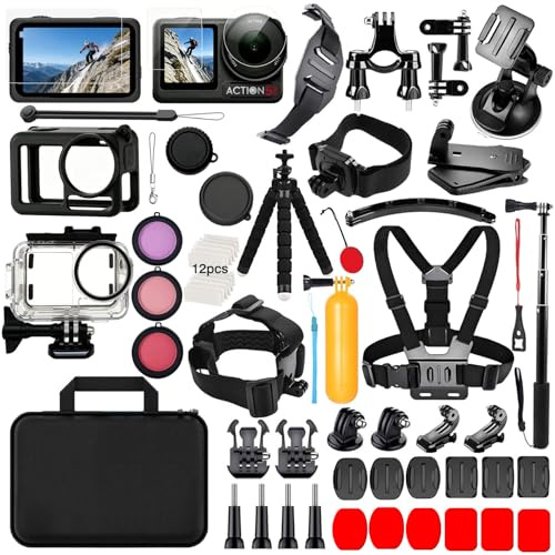 Tillbehör till DJI Osmo Action 5 Pro/4/3, THAKOI vattentätt hölje, snorklingstillbehör, utomhustillbehör, skydd för vardagsbruk för DJI Osmo Action 5 Pro/4/3 | Vattentätt dykhölje, utomhussporttillbehör för dagligt skydd av din DJI Actionkamera