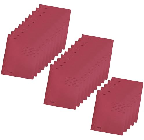 Falken Cartelline Recycling Intensiv per DIN A4, Confezione da pezzi bordeaux