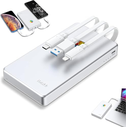 iDiskk 2TB App-le Certified External Hard Drive for iPhone 17 & iPad Android Mobile 2TB iPhone Hard Disk,MacBook and PC, Photo Stick to Backup Photos/Videos,Files for iPhone17/16/15/14