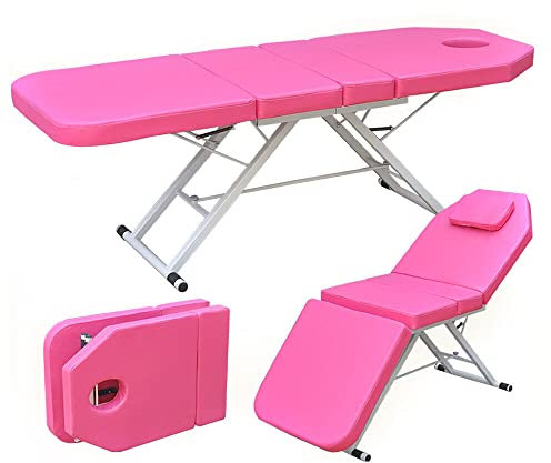 3 Zone Aluminium Massage Table Massage Table Therapy Table Foldable Spa Beauty Salon Massage Chair PVC Salon Beauty Bed Cosmetic Lounger Mobile Cosmetic Lounger