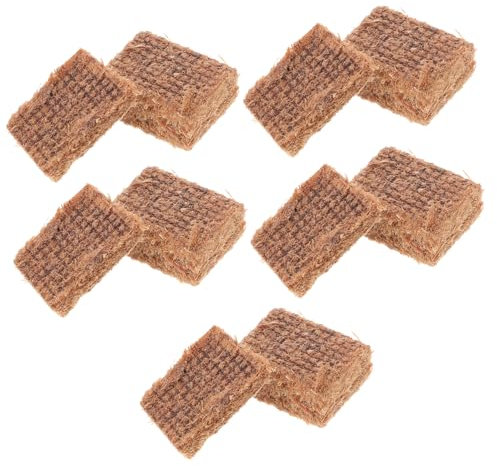 KOMBIUDA 10pcs Charcoal Fire Starter Cubes Brown Pine Wax for Grill