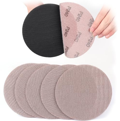 Sruhrak Slipnätspapper 150 mm, 30 stycken slippapper 240 slipkorn för slipmaskin för gipsskivor