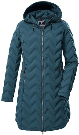 Killtec Donna Parka trapuntato/Parka funzionale con cappuccio KOW 14 WMN QLTD PRK, hellpetrol, 42, 43306-000