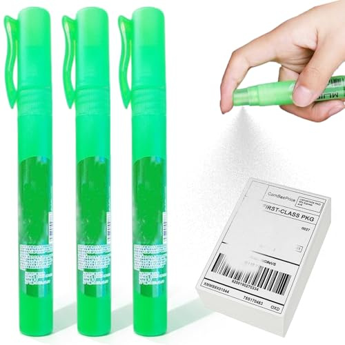Gomma termica spray per carta termica da 3 pezzi, liquido bianco da 10 ml, con coperchio - Fluido correttivo portatile per documenti, etichette, pacchi, indirizzi di spedizione, protezione