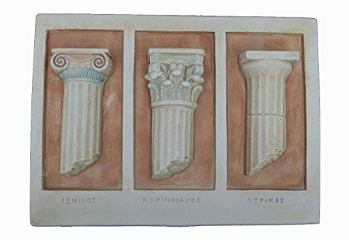 Estia Creations Artefacto de columna de orden iónico corintio griego antiguo dórico arquitectura clásica
