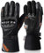 BORLENI Gants Moto Hiver Homme, Gants Moto Chauds avec Isolation 3M Thinsulate, Imperméables Antivent Touchscreen et Protection en Fibre de Carbone, Tailles Black-M