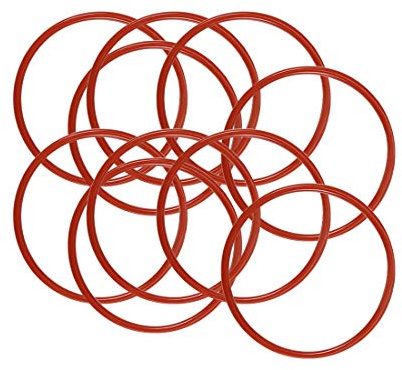 sourcing map Silicone O-Ring, 30mm OD, 27mm ID, 1.5mm Width, Red, 10 Pack | VMQ Seal Rings Gasket