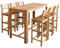 Hommdiy Bartisch Barstuhl 7-TLG. Akazienholz Tresentisch Stehtisch Barhocker