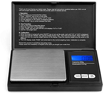 200 x 0.01g Pocket Scale- Portable Digital Scale with Back-lit LCD Display, Elite Digital Pocket Scale Mini scales 200g, Mini Digital Weighing Scale