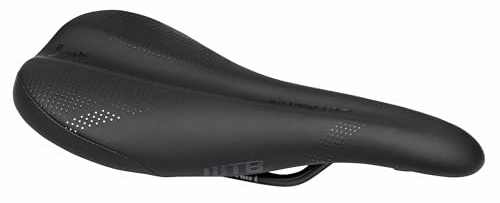 WTB Silverado 265 Medium Steel Black Sattel - Bequeme dünne Polsterung, konturierte Form mit Flex-Tuned Shell - Leichter MTB Sattel für optimale Unterstützung & Performance