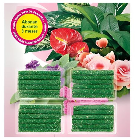 Bricoloco Barritas de Abono Fertilizante de flores de barra nutritiva de liberación lenta, para plantas verdes, frutes, vegetales. Palitos para planta Con Magnesio, Urea y micronutrientes (240)