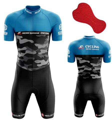 Triathlon Suit Men’s, Breathable, Quick Dry Triathlon Suit, Cycling Training Road Bike Cycling Clothing, Short Sleeves Trisuit Swimming, Running, Pro Trisuit und Triathlon (TYP-6,5XL)