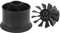 Naroote Rc Airplane Propeller, Ducted Fan Rc Ducted Fan Rc Planes 50mm Ducted Fan 12‑Blade Propeller Ducted Fan Rc Place Ducted Fan Plastic Black for 3300/4000/4600/5000KV Brushless