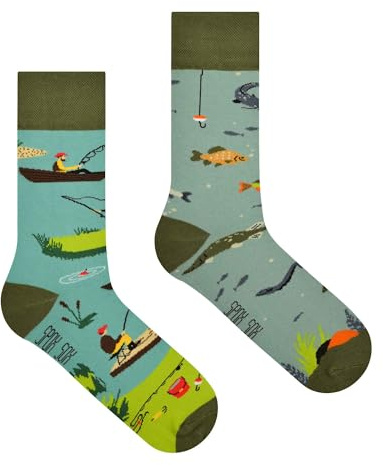 Spox Sox Casual Unisex: calcetines divertidos, locos y coloridos para hombre y mujer, 40-43