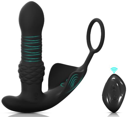 Massaggiatore Prostatico Vibrante - Spinta Automatica - Telecomando - Doppio Motore - 9 + 18 modalità - Impermeabile