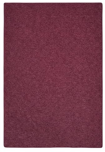 casa pura Teppich London | viele Größen | pflegeleichter Flacher Schlingenflor | Flurteppich, Wohnzimmerteppich, Küchenteppich, Schlafzimmerteppich (Weinrot - 100x150 cm)