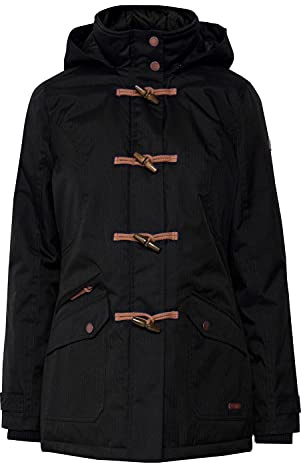 OXMO OXBrooke Parka d'hiver pour femme Style duffle-coat avec capuche, Noir (799000), M