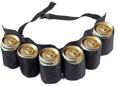 Cintura da Birra Portatile Regolabile, RosyFate Porta Birra da Cintura, Fondina per Birra Bevande, per Feste All'aperto Campeggio