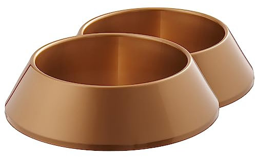 Tymar Lot de 2 bols funéraires en plastique pour décoration funéraire (diamètre 14 cm, doré)