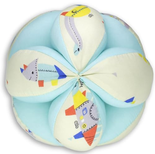 Surikatokids Pelota Montessori - Bola Sensorial Bebe - Sonajero (Dinos)