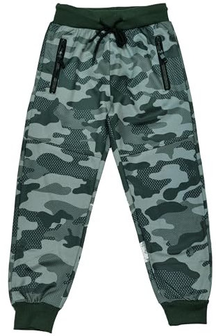 Fashion Boy Tarnhose Jogginghose Freizeithose Camouflage Army in Grün Camouflage, Gr. 110/116, J3651.5/6