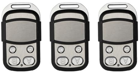 Rfeeuubft Télécommande pour Portes de Garage 433MHz Ouvre-Porte Électrique Compatible avec les Télécommandes 433MHz MOOVO MT4 Series pour Portes Électriques 3PCS