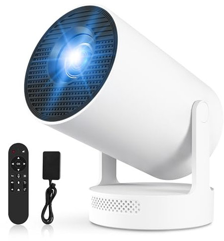 Mini Projecteur 4k 2025 Upgraded Videoprojecteur Projecteur Video Android 11 WiFi 6/BT 5.4 HDMI Home Cinéma Electric Focus with Speaker