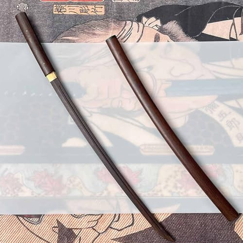 HJHUUA Spade da Allenamento Kendo in Palissandro Naturale da 103 cm,Katana Giapponese in Legno,Bokken Fatto a Mano. per Regali,Pratica Iaido,Esposizione,Cosplay,Oggetti di Scena