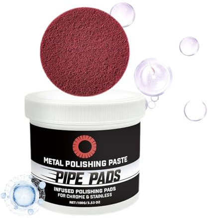 Pasta De Pulido Para Metales - Protector Y Eliminador De Rayaduras - Pasta Reparadora Para Metales | Para Eliminar Oxidación Y Decoloración De Aluminio, Cromo, Acero Inoxidable, Latón, Tubos, Pilas, E