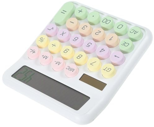 Cabilock Calculadora Mecánica Pequeña para Escritorio Teclado Retroiluminado, Pantalla Grande, Diseño Compacto y Portátil, Adecuado para Oficina y Estudiantes, Color Lunar