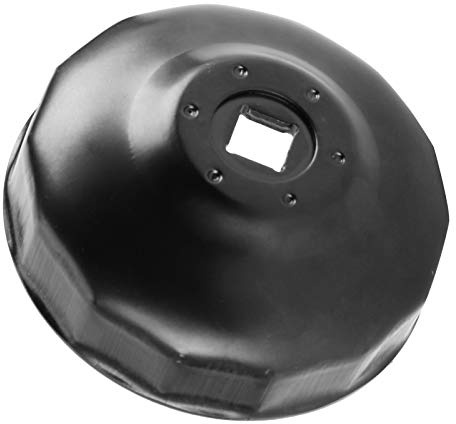KIMISS Universal 76 Mm Oljefilternyckel för Bil & Motorcykel, Aluminiumlegering 14FT Lockborttagningsverktyg, 1 Cm Fyrkantsdrivning, Passar &