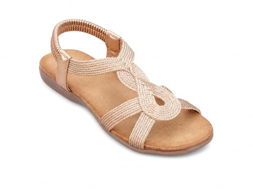 SANTE' - Cura e Confort - LEYA - SANDALO DONNA SOTTOPIEDE ANATOMICO - FLESSIBILE E MOLTO CONFORTEVOLE - GOLD 39