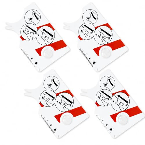 XFYKSTT 4 Pezzi Carta per Rimuovere Zecche con Lente, Estrattore per Zecche per Adulti, Bambini, Cani e Gatti, Formato Carta di Credito
