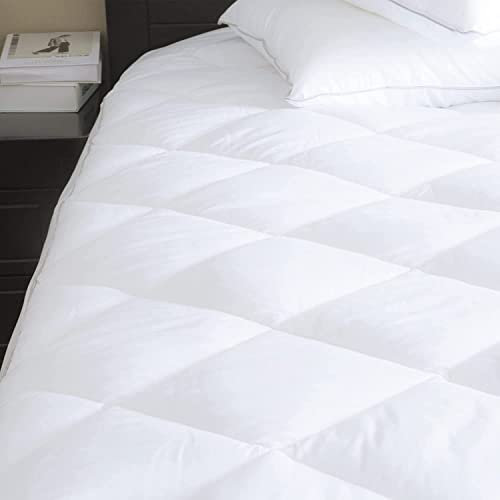 Aaf Textiles Double Quilted Mattress Protector Anti Allergy Extra Deep Pocket Fitted Hypoallergenic Hotel Quality Super Soft Brushed Fabric White
