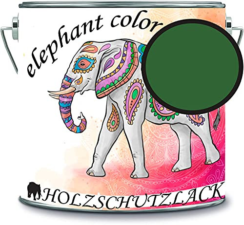 Träskyddslack, trälasyr väderbeständigt långsiktigt skydd väderskyddsfärg träskyddsfärg RAL 6002 bladgrön // elephant color