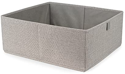 Compactor - Boîte de rangement en tissu Oxford gris taille L 42 x 36 x H.16.5 cm