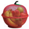Fruits Bowl Basket Apple Shape Mesh with lid Tabletop Vegetable Holder Keep Unwanted Pets & Insects Out Kitchen Dishwashing Drain Basket (Red)
