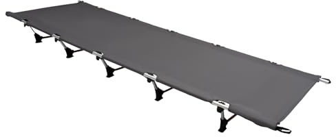 LOYEMAADE Lit de camping pliable 4 positions - Lit de camp réglable - Avec sac de transport - Portable - Gris