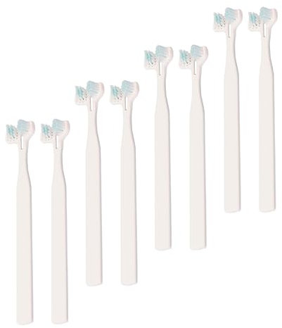 BESPORTBLE 8stücke Ergonomische Haustierzahnbürsten Für Hunde Und Katzen Weiche Borsten Für Sanfte Zahnreinigung Und Zahnpflege Für Kleine Haustiere Bequemes Design Für Halten