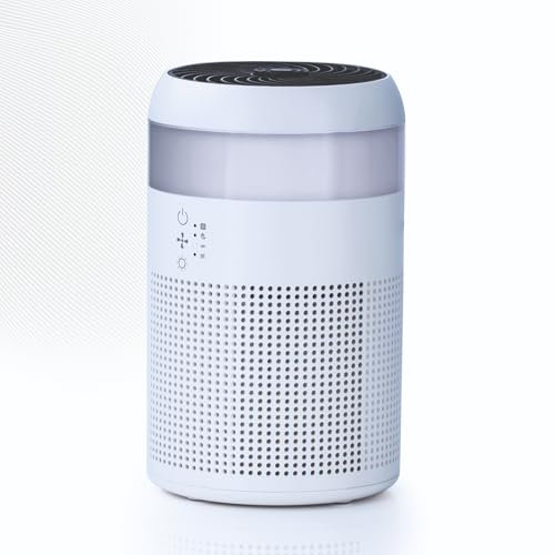 Status Geneva Air Purifier for Bedroom, Living Room, HEPA Filter, Quiet CADR 65m3h, Helps with Allergies, Dust, Pet Dander, Odour, Smoke, for Better Sleep, GENEVA1PKB2