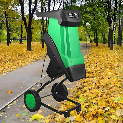TozMvi Portable Garden Tree Branch Crusher Machine,2400W Electric Wood Chipper with 50L Collection Bag,Electric Yard Waste Shredding Machine,for Garden, Backyard