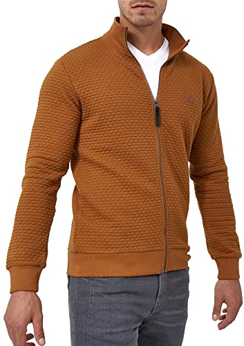 Indicode Herren Bermie Sweatjacke mit Stehkragen | Cardigan Herrenjacke Sweater Männer Rubber, 3XL